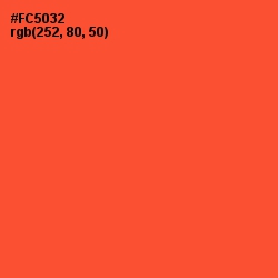 #FC5032 - Flamingo Color Image