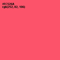 #FC526A - Carnation Color Image