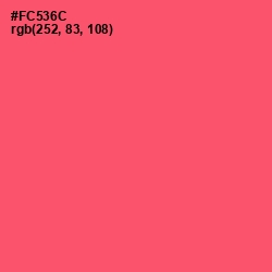 #FC536C - Carnation Color Image