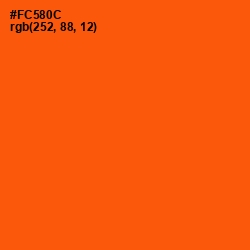 #FC580C - International Orange Color Image