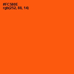 #FC580E - International Orange Color Image