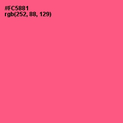 #FC5881 - French Rose Color Image