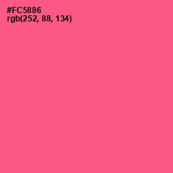 #FC5886 - French Rose Color Image