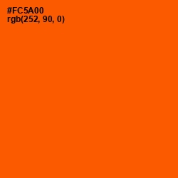 #FC5A00 - International Orange Color Image