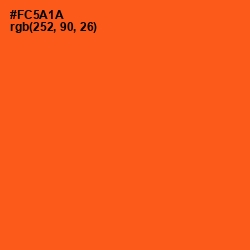 #FC5A1A - International Orange Color Image