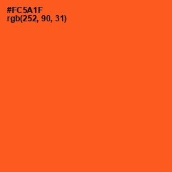 #FC5A1F - International Orange Color Image