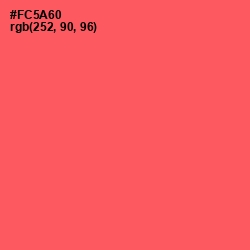 #FC5A60 - Carnation Color Image