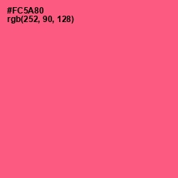 #FC5A80 - French Rose Color Image