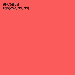 #FC5B5B - Sunset Orange Color Image