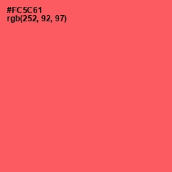 #FC5C61 - Carnation Color Image