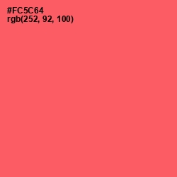 #FC5C64 - Carnation Color Image