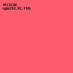 #FC5C6E - Carnation Color Image