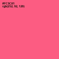 #FC5C81 - French Rose Color Image