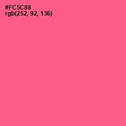 #FC5C88 - French Rose Color Image