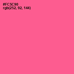 #FC5C90 - French Rose Color Image