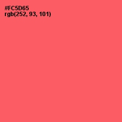 #FC5D65 - Carnation Color Image