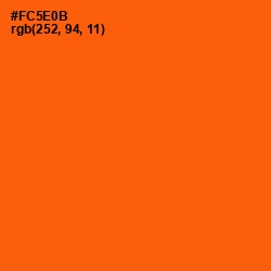 #FC5E0B - International Orange Color Image