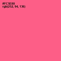 #FC5E88 - French Rose Color Image