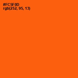 #FC5F0D - International Orange Color Image