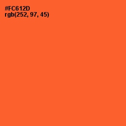 #FC612D - Outrageous Orange Color Image