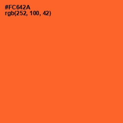 #FC642A - Outrageous Orange Color Image