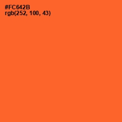 #FC642B - Outrageous Orange Color Image