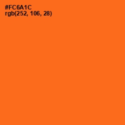 #FC6A1C - Orange Color Image