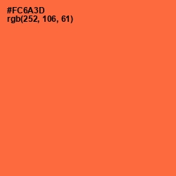 #FC6A3D - Outrageous Orange Color Image