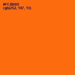 #FC6B0D - Blaze Orange Color Image