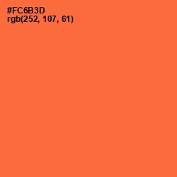 #FC6B3D - Outrageous Orange Color Image