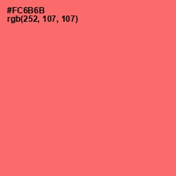 #FC6B6B - Brink Pink Color Image