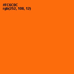 #FC6C0C - Blaze Orange Color Image