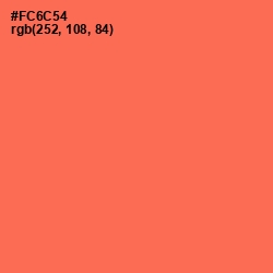 #FC6C54 - Persimmon Color Image