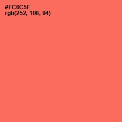 #FC6C5E - Bittersweet Color Image