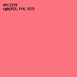 #FC727F - Brink Pink Color Image