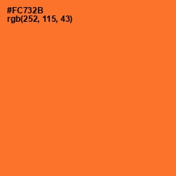 #FC732B - Burning Orange Color Image