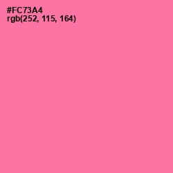 #FC73A4 - Hot Pink Color Image