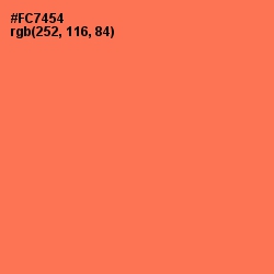 #FC7454 - Coral Color Image