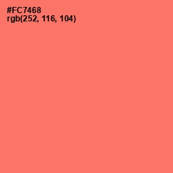 #FC7468 - Sunglo Color Image