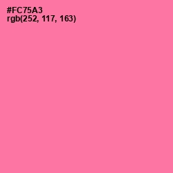 #FC75A3 - Hot Pink Color Image