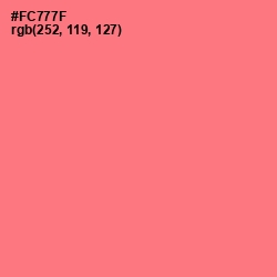 #FC777F - Brink Pink Color Image