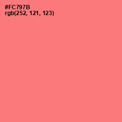 #FC797B - Brink Pink Color Image
