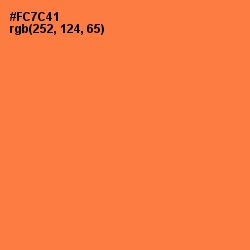 #FC7C41 - Coral Color Image