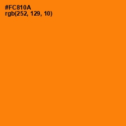 #FC810A - Tangerine Color Image