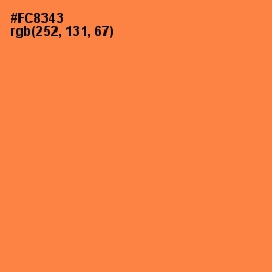 #FC8343 - Tan Hide Color Image