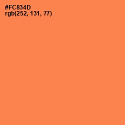 #FC834D - Tan Hide Color Image