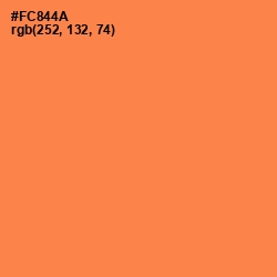 #FC844A - Tan Hide Color Image