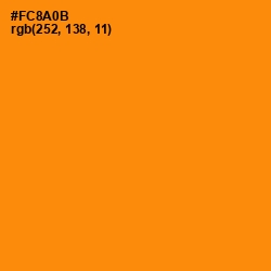 #FC8A0B - Tangerine Color Image