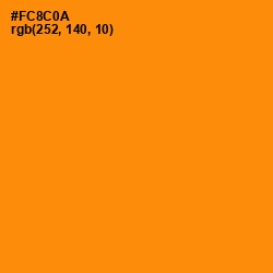 #FC8C0A - Tangerine Color Image