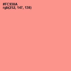 #FC938A - Vivid Tangerine Color Image